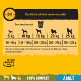 Hrană Câini Pedigree Adult 15Kg (12+3 Gratis), Vită & Legume, Nutriție Completă