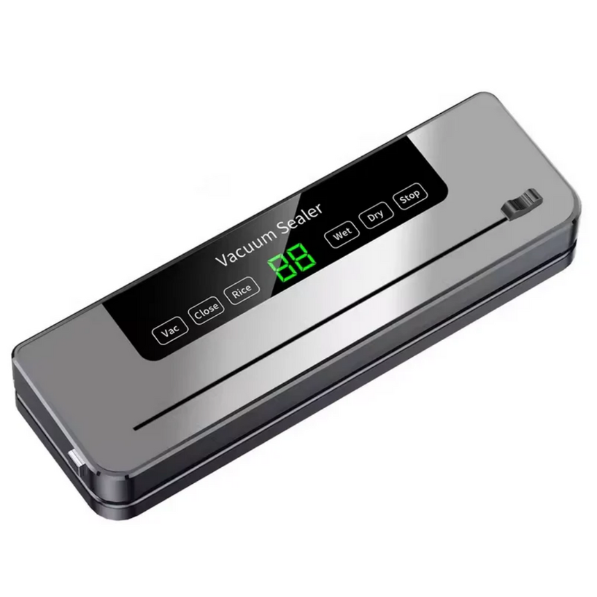 Aparat de Vidat Alimente Vacuum Sealer, 120 W, Functie Uscat/Umed, Cutter Integrat, Tehnologie UV, Argintiu